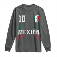 Mexico Soccer Sports Graphic Number 10 Jersey Style Long Sleeve Shirt Proud Mexican Football Fans Game Day Pride