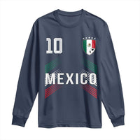 Mexico Soccer Sports Graphic Number 10 Jersey Style Long Sleeve Shirt Proud Mexican Football Fans Game Day Pride