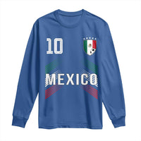 Mexico Soccer Sports Graphic Number 10 Jersey Style Long Sleeve Shirt Proud Mexican Football Fans Game Day Pride