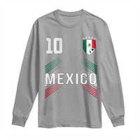 Mexico Soccer Sports Graphic Number 10 Jersey Style Long Sleeve Shirt Proud Mexican Football Fans Game Day Pride