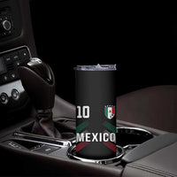 Mexico Soccer Sports Graphic Number 10 Jersey Style Skinny Tumbler Proud Mexican Football Fans Game Day Pride