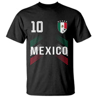 Mexico Soccer Sports Graphic Number 10 Jersey Style T Shirt Proud Mexican Football Fans Game Day Pride