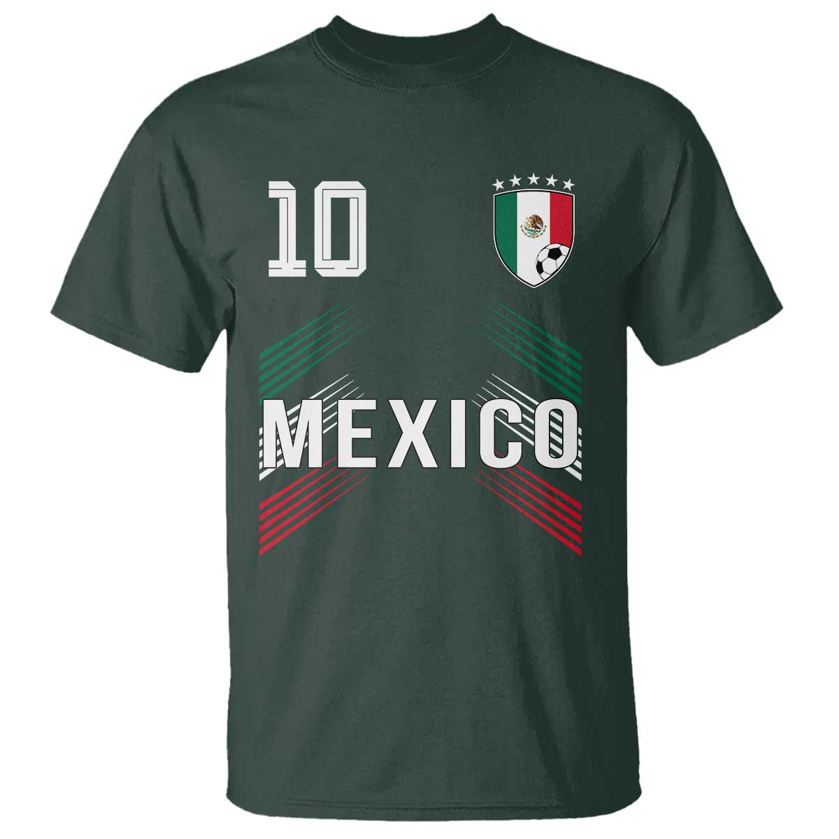 Mexico Soccer Sports Graphic Number 10 Jersey Style T Shirt Proud Mexican Football Fans Game Day Pride