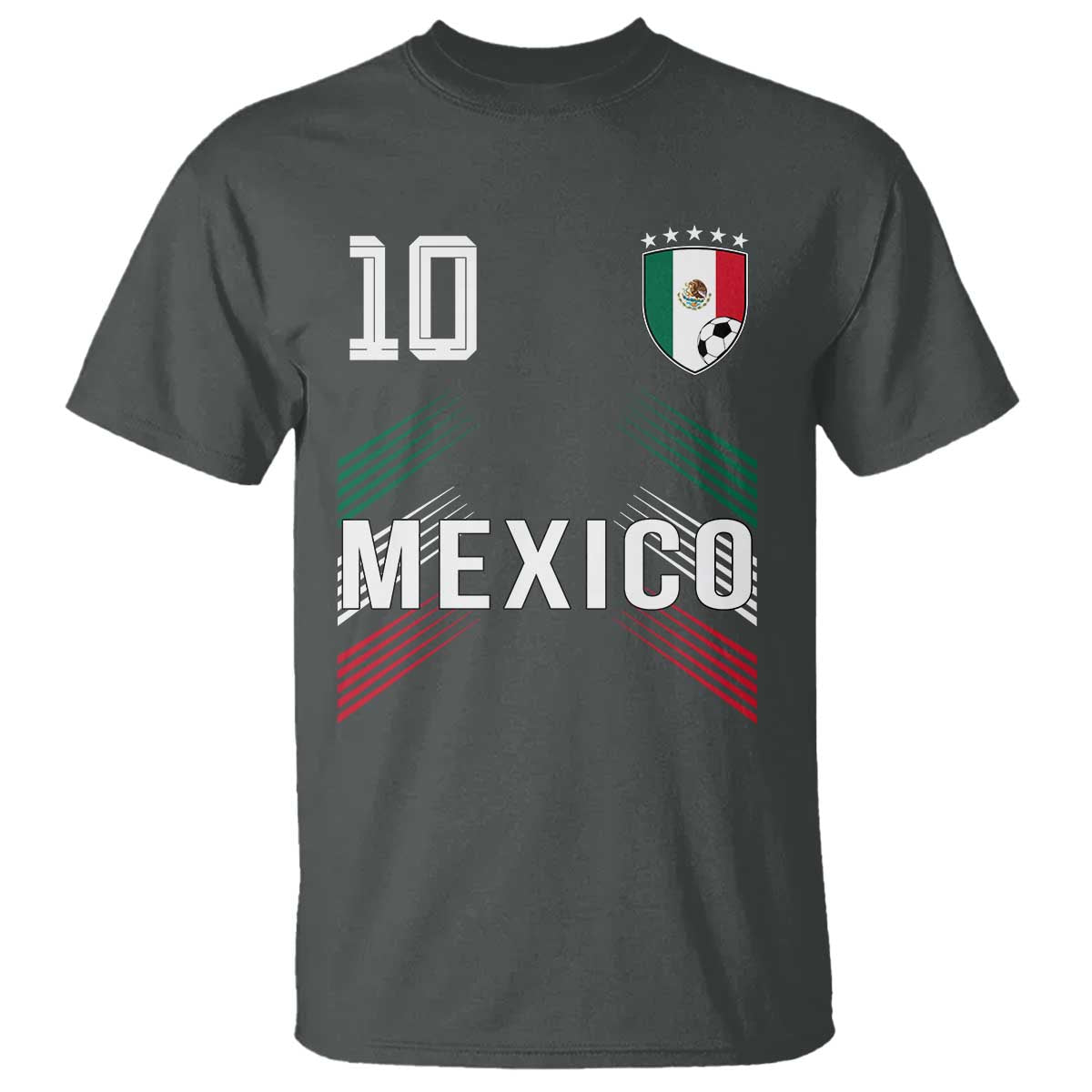 Mexico Soccer Sports Graphic Number 10 Jersey Style T Shirt Proud Mexican Football Fans Game Day Pride