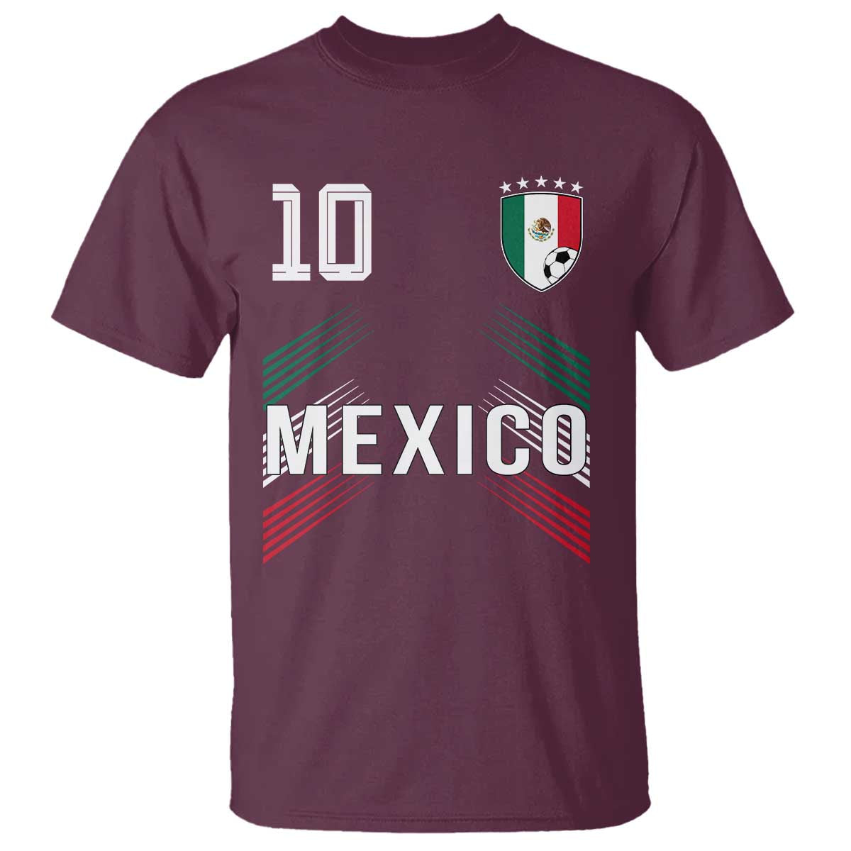Mexico Soccer Sports Graphic Number 10 Jersey Style T Shirt Proud Mexican Football Fans Game Day Pride