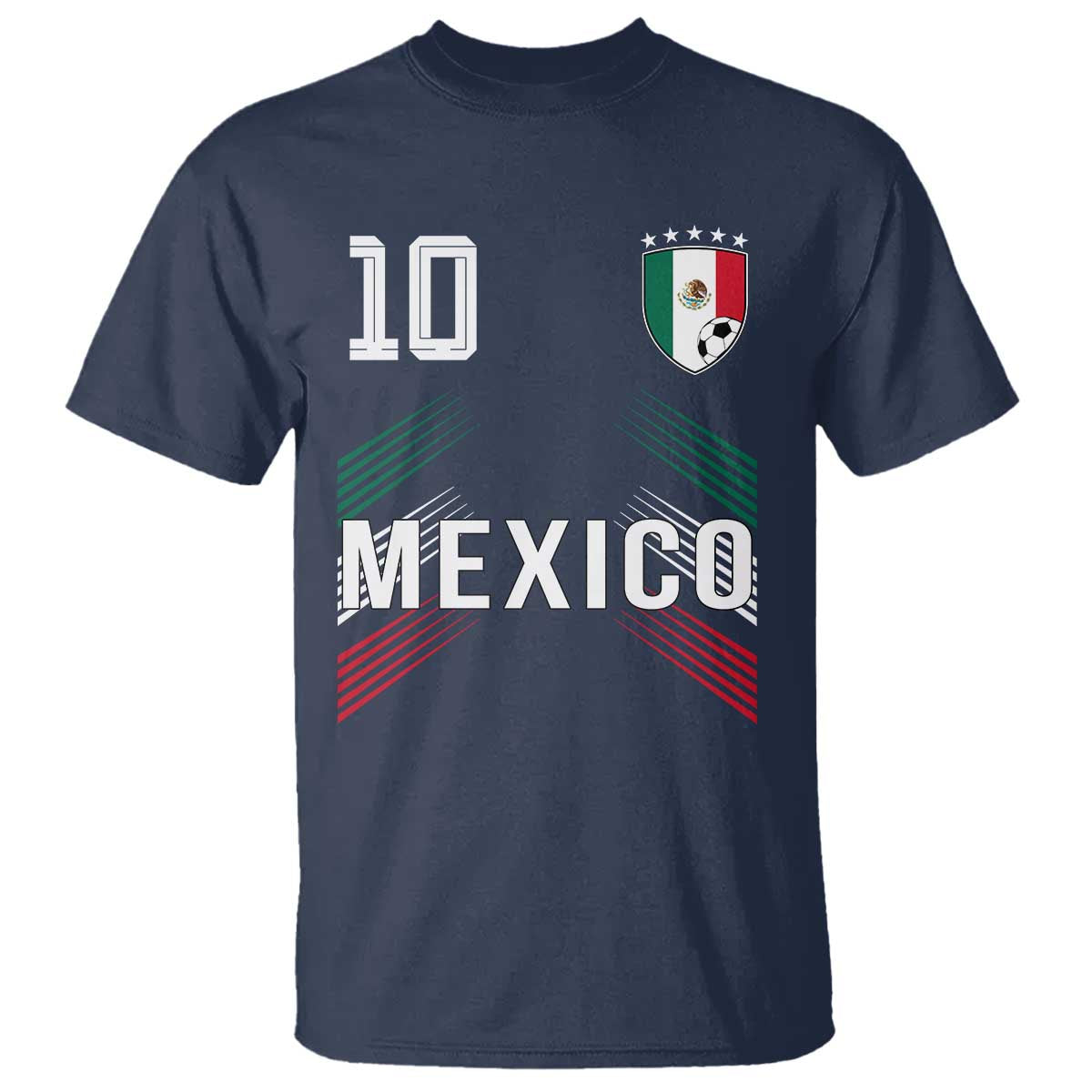 Mexico Soccer Sports Graphic Number 10 Jersey Style T Shirt Proud Mexican Football Fans Game Day Pride
