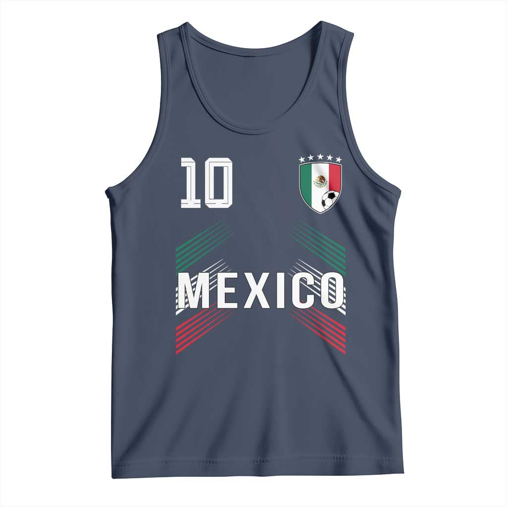 Mexico Soccer Sports Graphic Number 10 Jersey Style Tank Top Proud Mexican Football Fans Game Day Pride