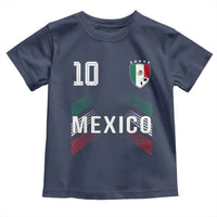 Mexico Soccer Sports Graphic Number 10 Jersey Style Toddler T Shirt Proud Mexican Football Fans Game Day Pride