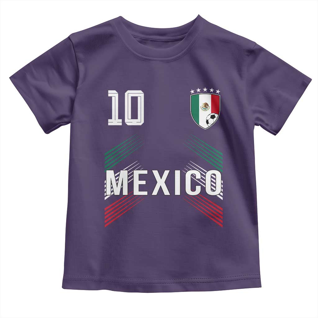 Mexico Soccer Sports Graphic Number 10 Jersey Style Toddler T Shirt Proud Mexican Football Fans Game Day Pride
