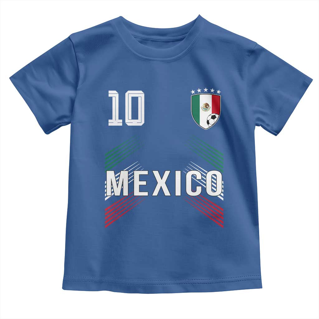 Mexico Soccer Sports Graphic Number 10 Jersey Style Toddler T Shirt Proud Mexican Football Fans Game Day Pride