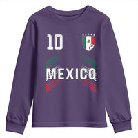 Mexico Soccer Sports Graphic Number 10 Jersey Style Youth Sweatshirt Proud Mexican Football Fans Game Day Pride