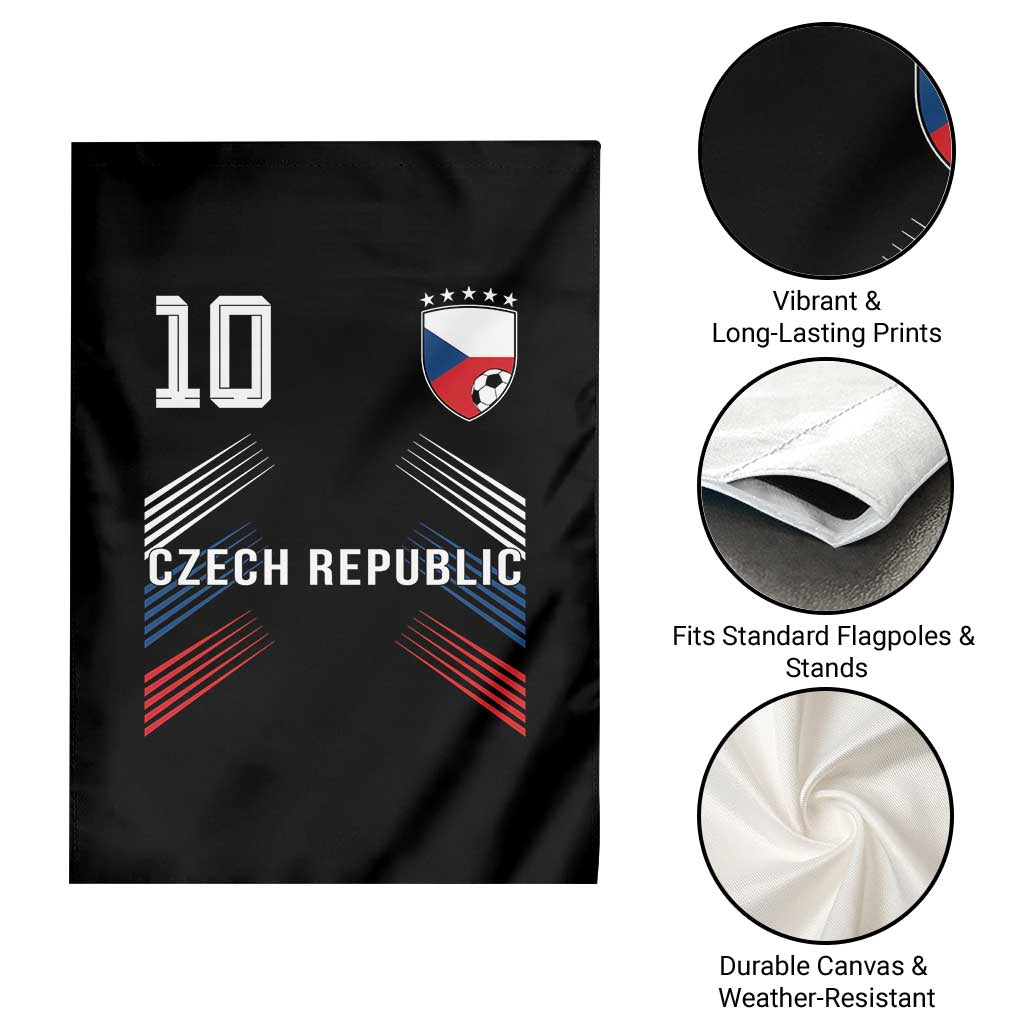 Czech Republic Soccer Sports Graphic Number 10 Jersey Style Garden Flag Proud Czechia Football Fans Game Day Pride