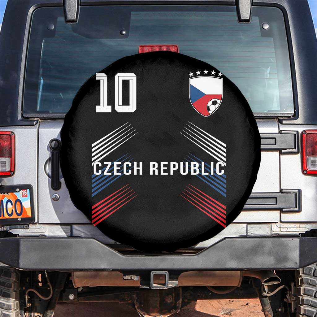 Czech Republic Soccer Sports Graphic Number 10 Jersey Style Spare Tire Cover Proud Czechia Football Fans Game Day Pride