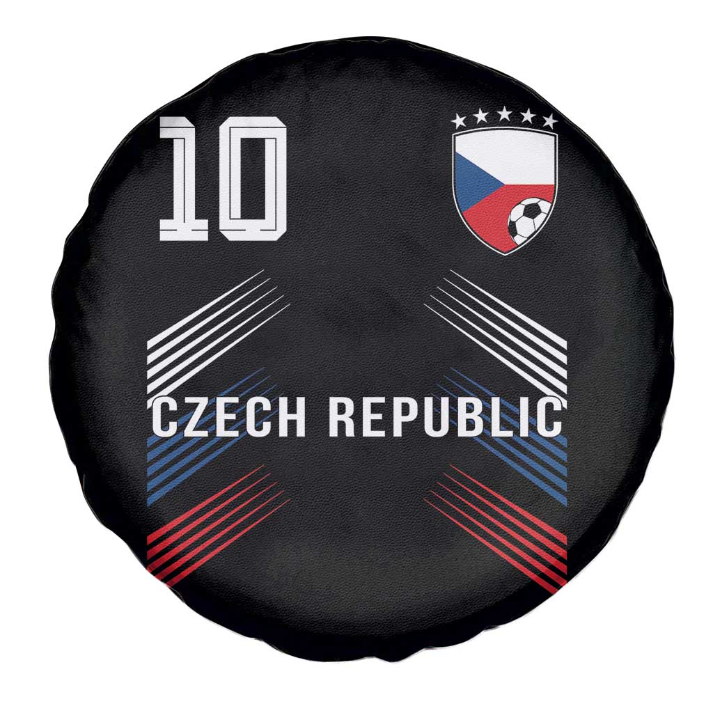 Czech Republic Soccer Sports Graphic Number 10 Jersey Style Spare Tire Cover Proud Czechia Football Fans Game Day Pride