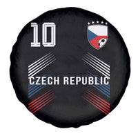 Czech Republic Soccer Sports Graphic Number 10 Jersey Style Spare Tire Cover Proud Czechia Football Fans Game Day Pride