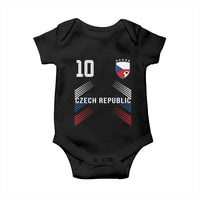 Czech Republic Soccer Sports Graphic Number 10 Jersey Style Baby Onesie Proud Czechia Football Fans Game Day Pride