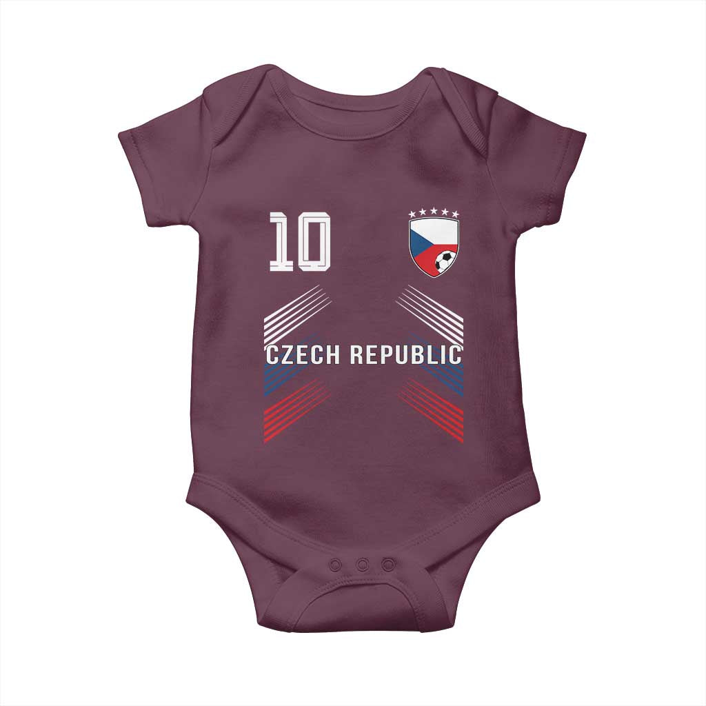 Czech Republic Soccer Sports Graphic Number 10 Jersey Style Baby Onesie Proud Czechia Football Fans Game Day Pride