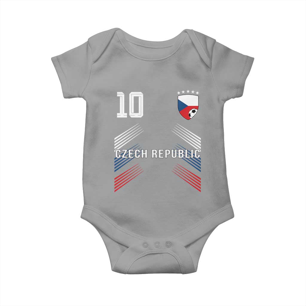 Czech Republic Soccer Sports Graphic Number 10 Jersey Style Baby Onesie Proud Czechia Football Fans Game Day Pride