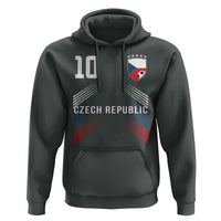 Czech Republic Soccer Sports Graphic Number 10 Jersey Style Hoodie Proud Czechia Football Fans Game Day Pride