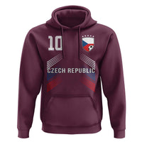 Czech Republic Soccer Sports Graphic Number 10 Jersey Style Hoodie Proud Czechia Football Fans Game Day Pride