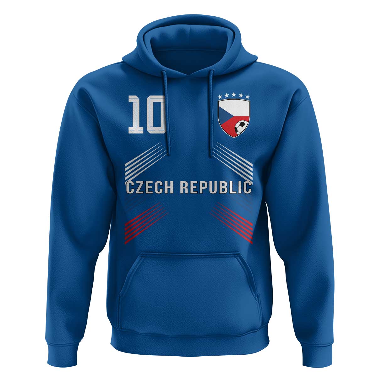 Czech Republic Soccer Sports Graphic Number 10 Jersey Style Hoodie Proud Czechia Football Fans Game Day Pride