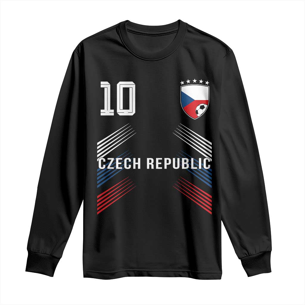 Czech Republic Soccer Sports Graphic Number 10 Jersey Style Long Sleeve Shirt Proud Czechia Football Fans Game Day Pride