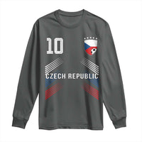 Czech Republic Soccer Sports Graphic Number 10 Jersey Style Long Sleeve Shirt Proud Czechia Football Fans Game Day Pride