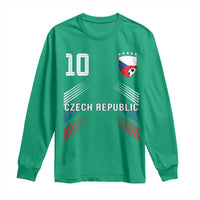 Czech Republic Soccer Sports Graphic Number 10 Jersey Style Long Sleeve Shirt Proud Czechia Football Fans Game Day Pride