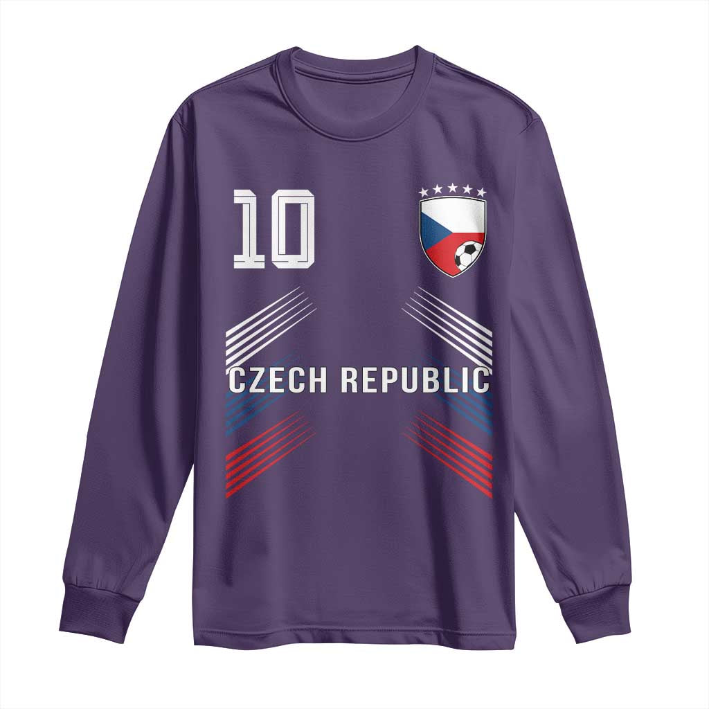 Czech Republic Soccer Sports Graphic Number 10 Jersey Style Long Sleeve Shirt Proud Czechia Football Fans Game Day Pride