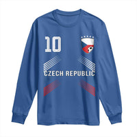 Czech Republic Soccer Sports Graphic Number 10 Jersey Style Long Sleeve Shirt Proud Czechia Football Fans Game Day Pride
