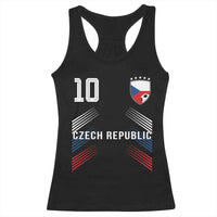 Czech Republic Soccer Sports Graphic Number 10 Jersey Style Racerback Tank Top Proud Czechia Football Fans Game Day Pride