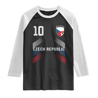 Czech Republic Soccer Sports Graphic Number 10 Jersey Style Raglan Shirt Proud Czechia Football Fans Game Day Pride