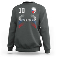 Czech Republic Soccer Sports Graphic Number 10 Jersey Style Sweatshirt Proud Czechia Football Fans Game Day Pride
