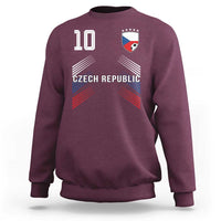 Czech Republic Soccer Sports Graphic Number 10 Jersey Style Sweatshirt Proud Czechia Football Fans Game Day Pride