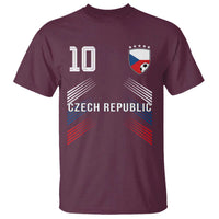 Czech Republic Soccer Sports Graphic Number 10 Jersey Style T Shirt Proud Czechia Football Fans Game Day Pride
