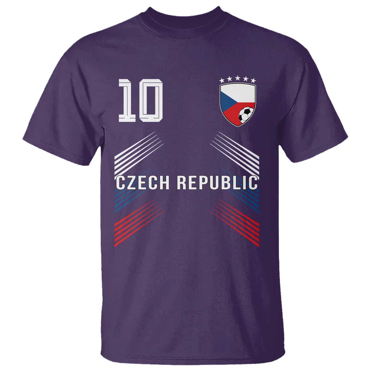 Czech Republic Soccer Sports Graphic Number 10 Jersey Style T Shirt Proud Czechia Football Fans Game Day Pride