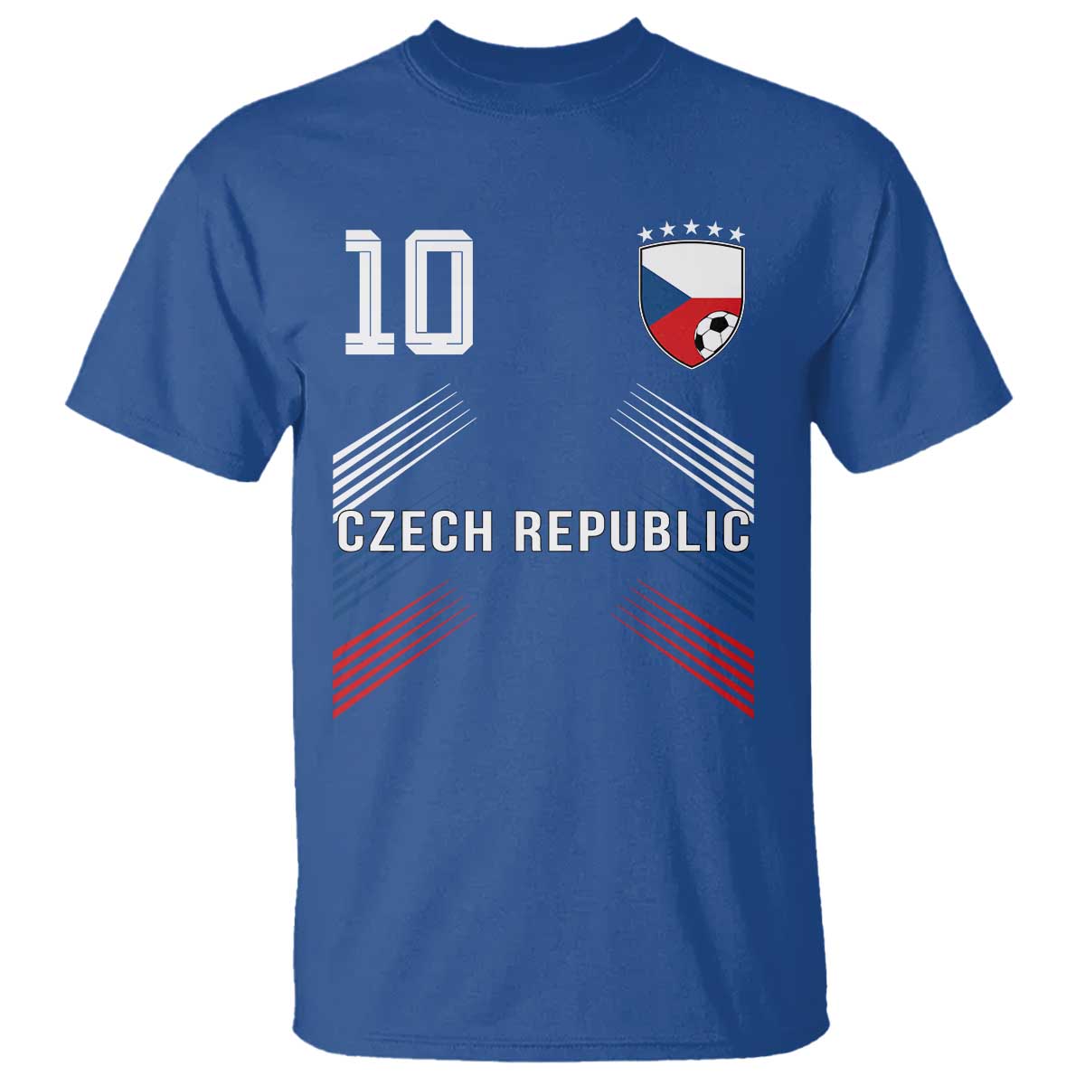 Czech Republic Soccer Sports Graphic Number 10 Jersey Style T Shirt Proud Czechia Football Fans Game Day Pride