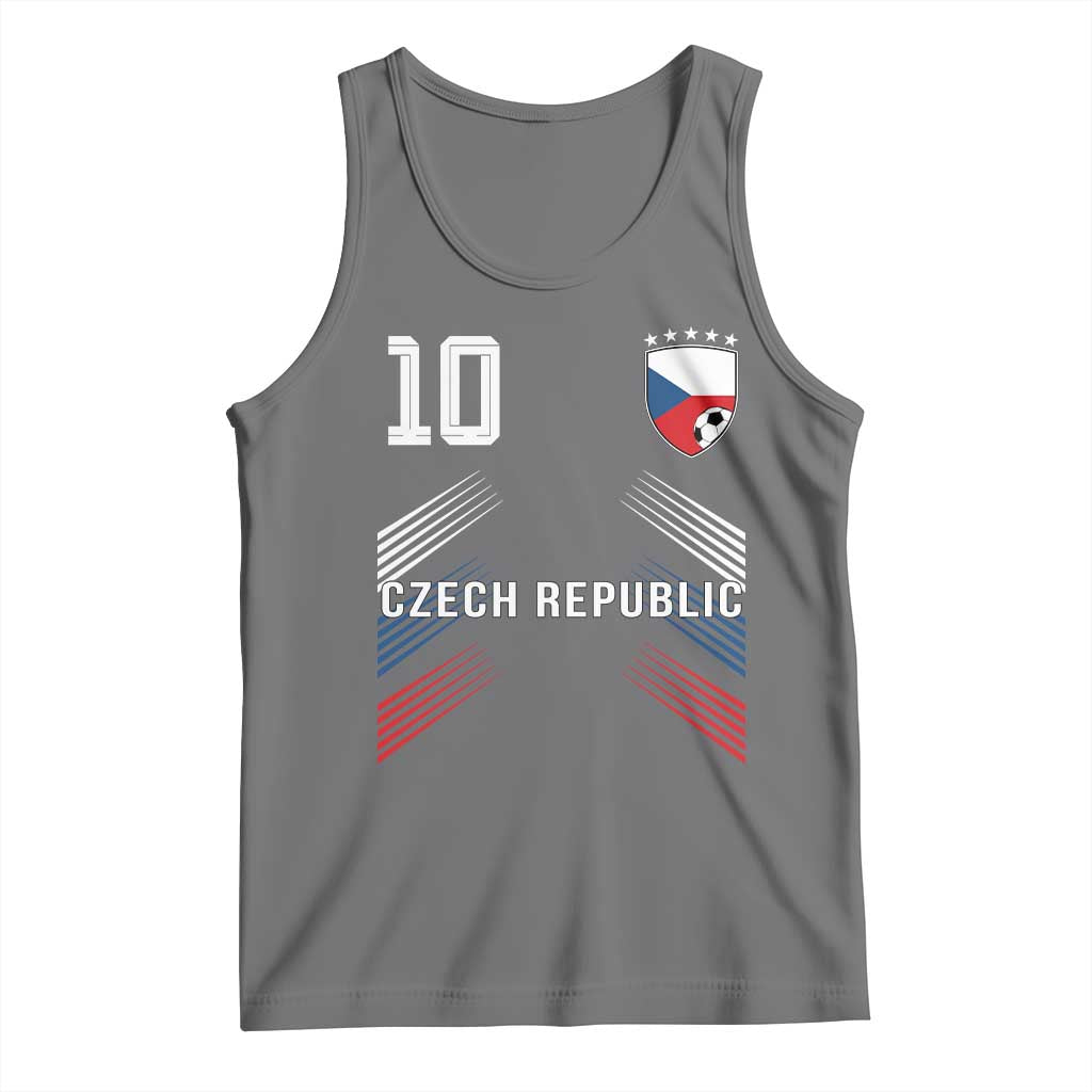 Czech Republic Soccer Sports Graphic Number 10 Jersey Style Tank Top Proud Czechia Football Fans Game Day Pride