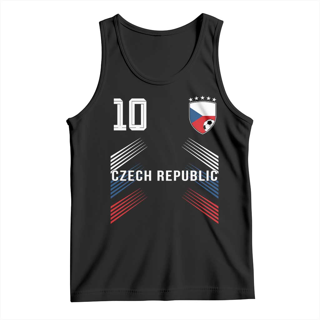 Czech Republic Soccer Sports Graphic Number 10 Jersey Style Tank Top Proud Czechia Football Fans Game Day Pride