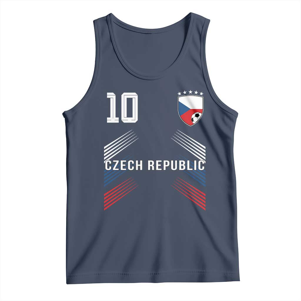 Czech Republic Soccer Sports Graphic Number 10 Jersey Style Tank Top Proud Czechia Football Fans Game Day Pride