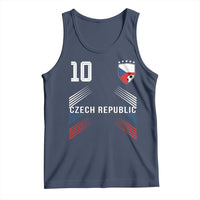 Czech Republic Soccer Sports Graphic Number 10 Jersey Style Tank Top Proud Czechia Football Fans Game Day Pride