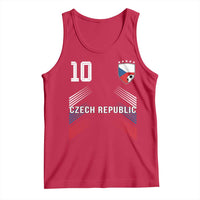 Czech Republic Soccer Sports Graphic Number 10 Jersey Style Tank Top Proud Czechia Football Fans Game Day Pride