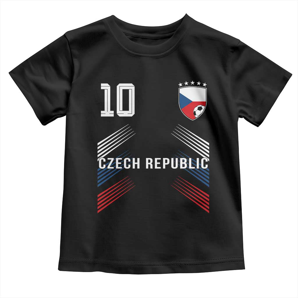 Czech Republic Soccer Sports Graphic Number 10 Jersey Style Toddler T Shirt Proud Czechia Football Fans Game Day Pride
