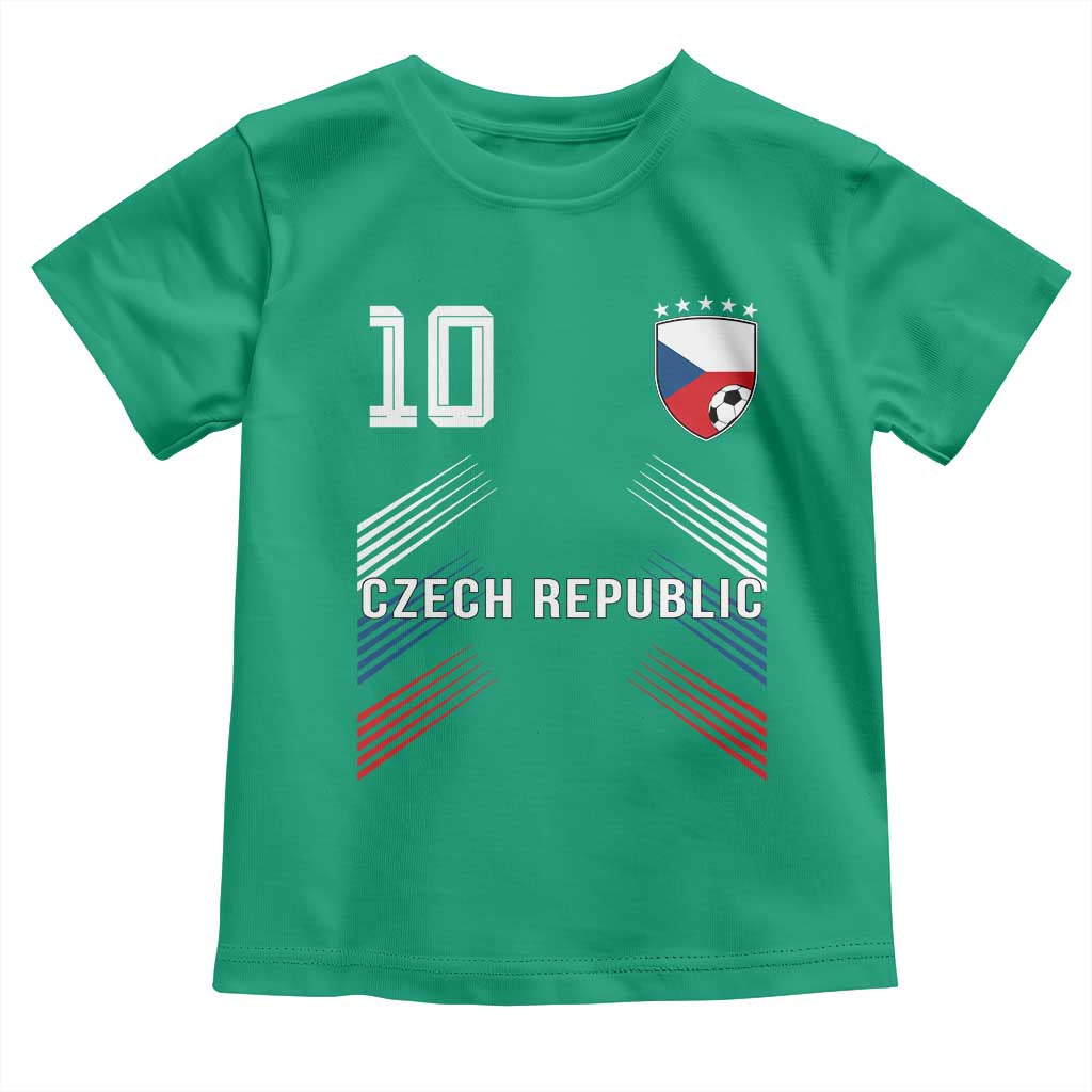 Czech Republic Soccer Sports Graphic Number 10 Jersey Style Toddler T Shirt Proud Czechia Football Fans Game Day Pride