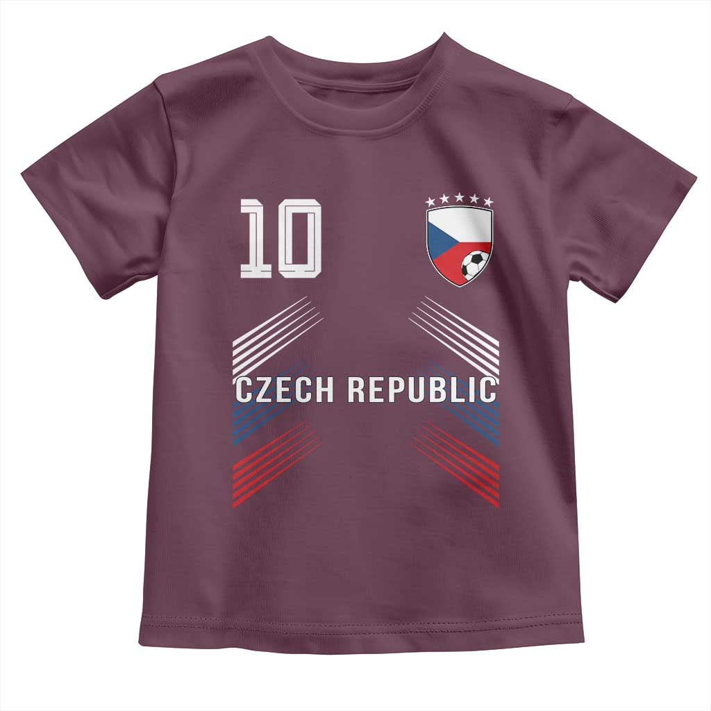 Czech Republic Soccer Sports Graphic Number 10 Jersey Style Toddler T Shirt Proud Czechia Football Fans Game Day Pride