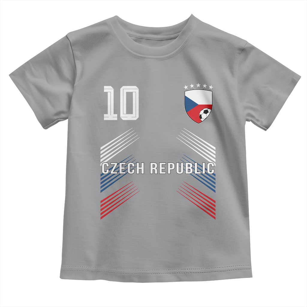 Czech Republic Soccer Sports Graphic Number 10 Jersey Style Toddler T Shirt Proud Czechia Football Fans Game Day Pride