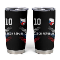 Czech Republic Soccer Sports Graphic Number 10 Jersey Style Tumbler Cup Proud Czechia Football Fans Game Day Pride