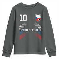 Czech Republic Soccer Sports Graphic Number 10 Jersey Style Youth Sweatshirt Proud Czechia Football Fans Game Day Pride