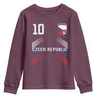 Czech Republic Soccer Sports Graphic Number 10 Jersey Style Youth Sweatshirt Proud Czechia Football Fans Game Day Pride