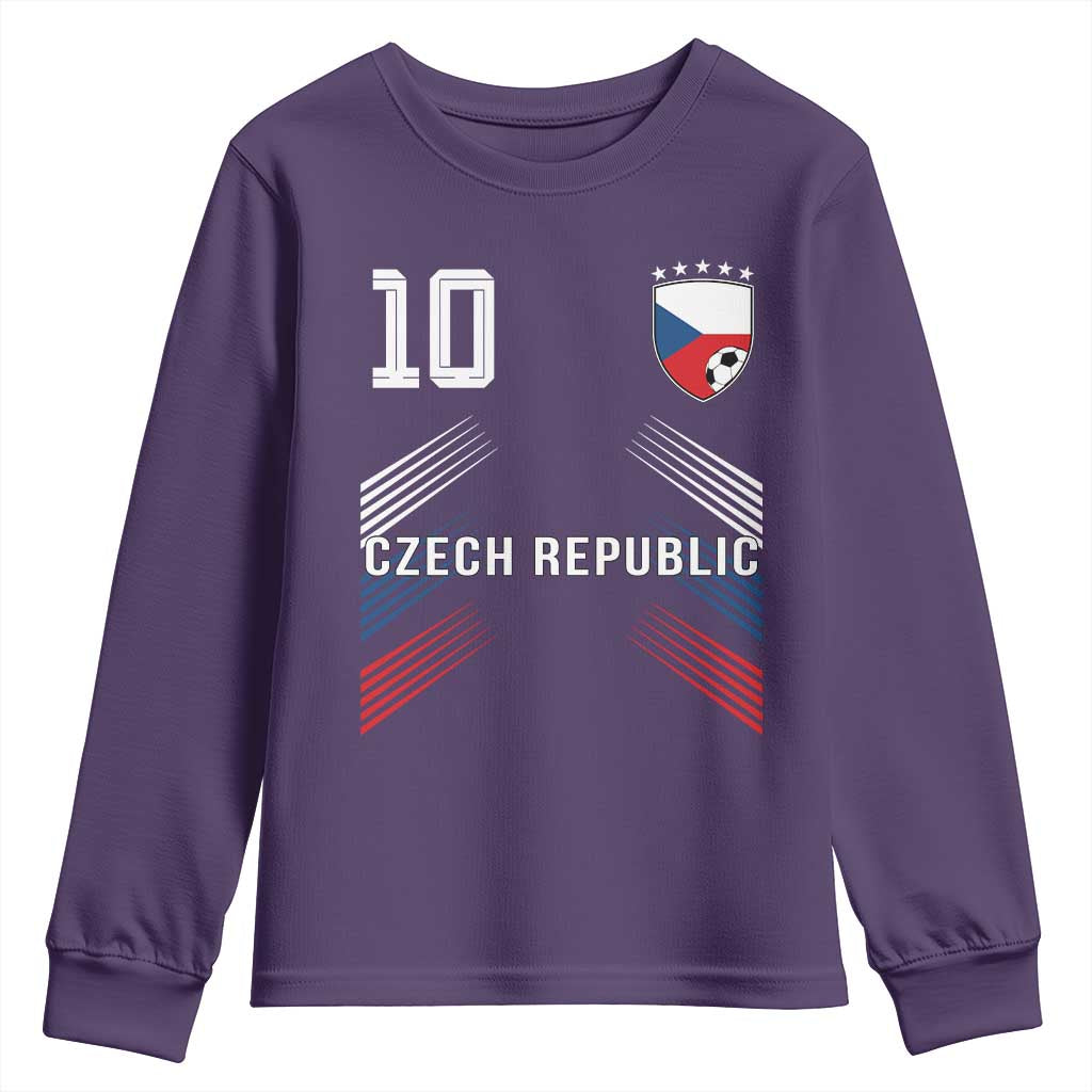 Czech Republic Soccer Sports Graphic Number 10 Jersey Style Youth Sweatshirt Proud Czechia Football Fans Game Day Pride